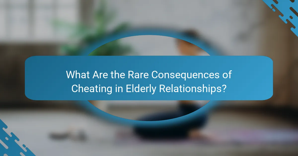 What Are the Rare Consequences of Cheating in Elderly Relationships?