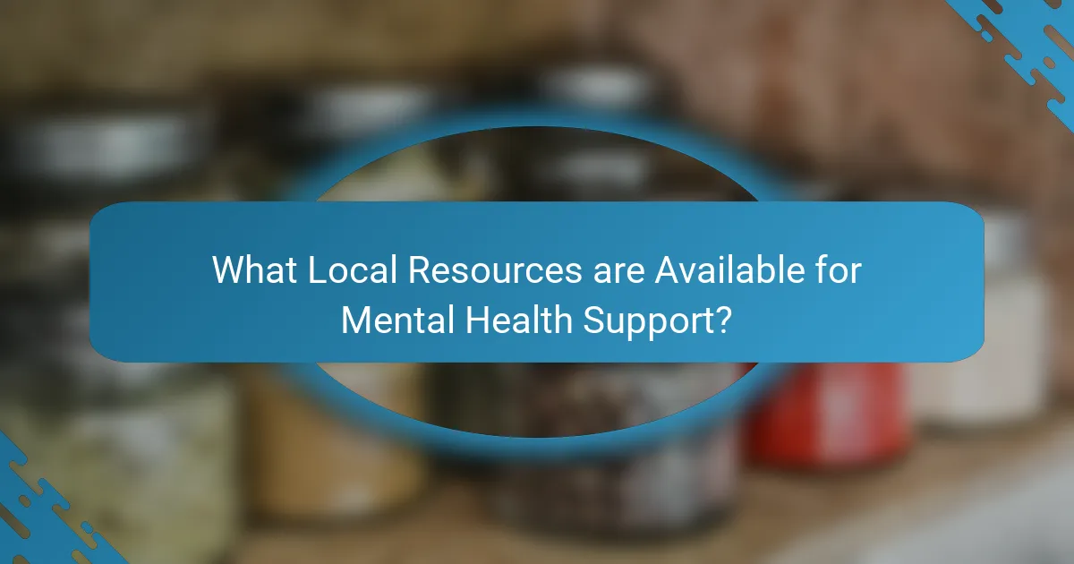 What Local Resources are Available for Mental Health Support?